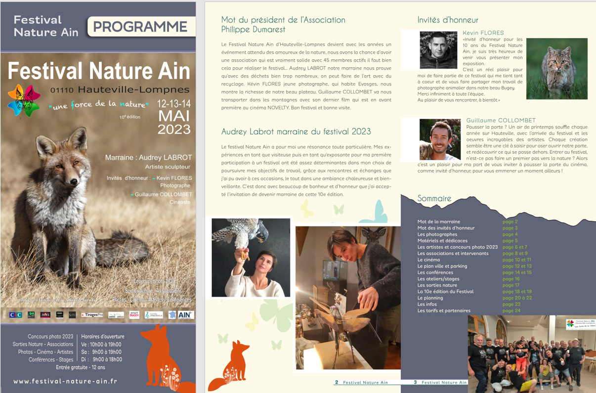 Programme 2023 Festival Nature Ain
